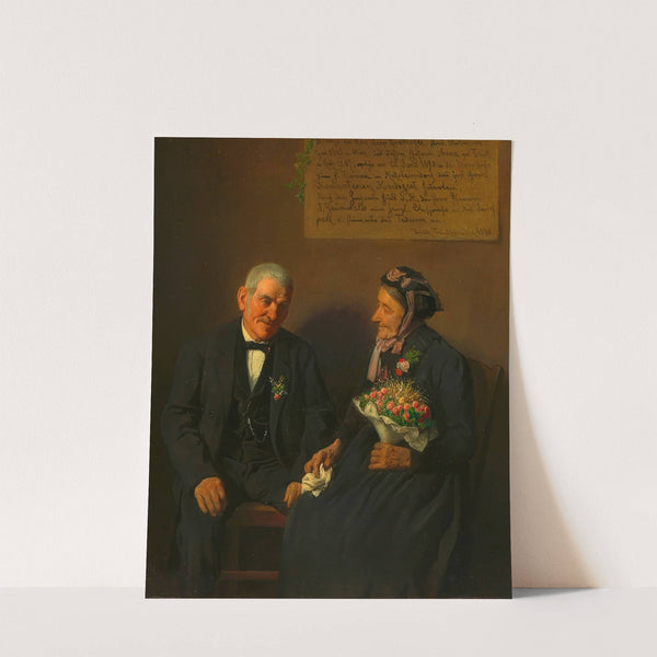 Das Ehepaar Knottinger nach der Feier ihrer diamantenen Hochzeit by Friedrich Friedländer