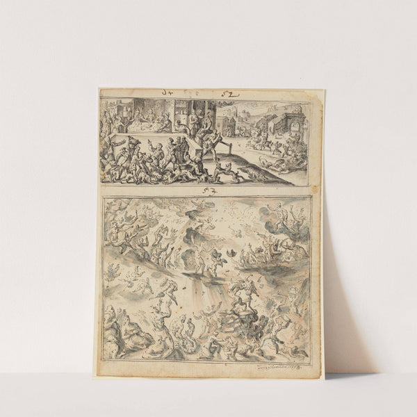 Das Gastmahl des Reichen; Jüngstes Gericht by Bartholomäus Dietterlin