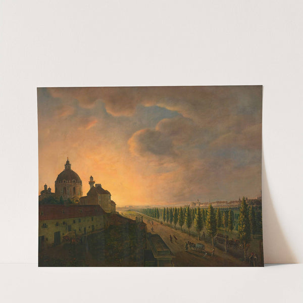 Das Glacis vor der Karlskirche by Josef Ginovszky