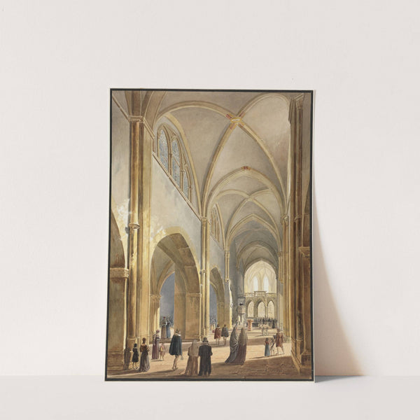 Das Innere der Schloßkirche St. Michael in Pforzheim by Carl Ludwig Frommel