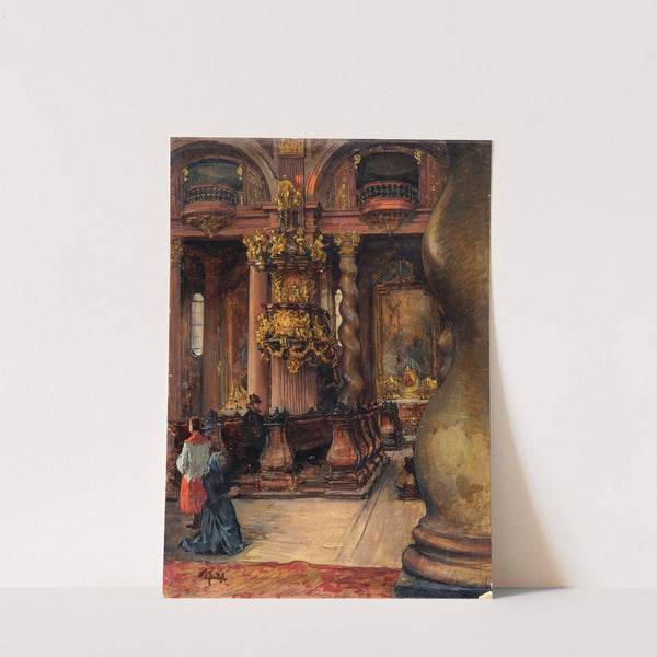 Das Innere der Universitätskirche in Wien by Alfred Edler von Pflügl