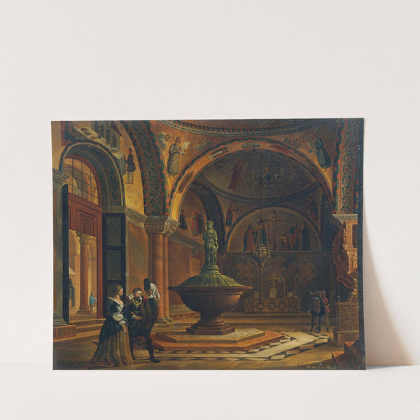 Das Innere des Baptisteriums von San Marco in Venedig by Giovanni Battista de Pian