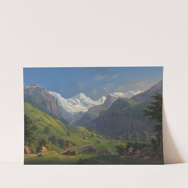 Das Lauterbrunnenthal vom Wege nach der Wengernalp by Johann Heinrich Bleuler the Younger