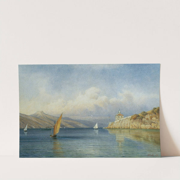 Das Leuchtfeuer von Prestenizza auf der Insel Cherso (1886) by Gottfried Seelos