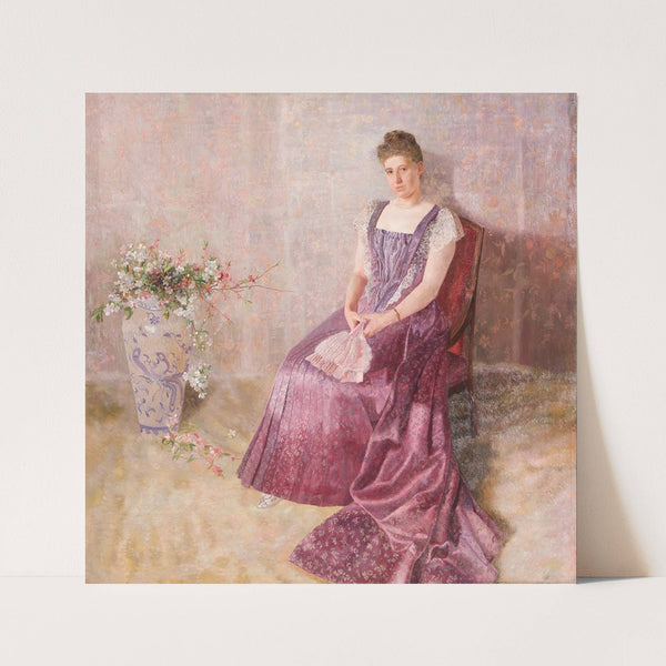 Das lila Staatskleid. Frau von Birkenreuth (1891) by Karl Mediz