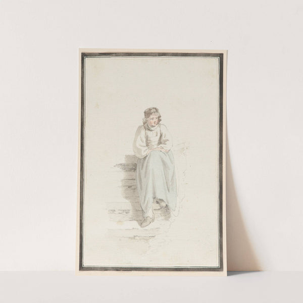 Das Mädchen auf der Steintreppe (1828) by Franz Niklaus König