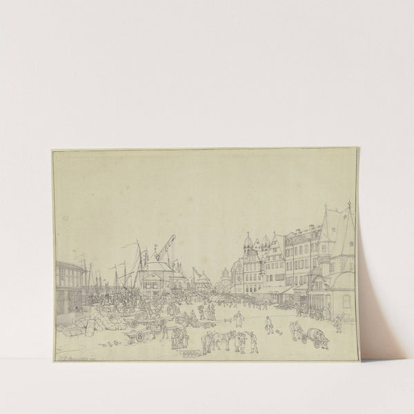 Das Mainufer zwischen Römerberg und Leonhardskirche by Johann Friedrich Morgenstern