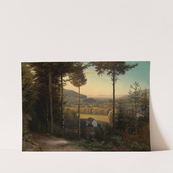 Das Oostal mit Blick auf die Rheinebene und die Vogesen, Abend by Johann Wilhelm Schirmer