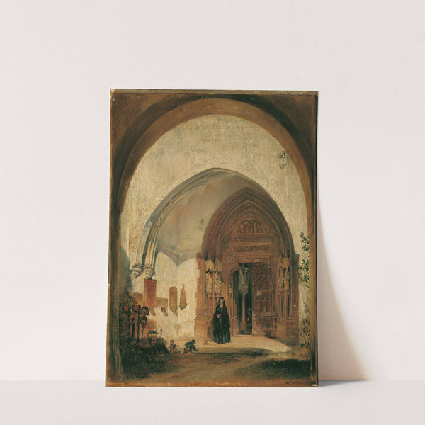 Das Portal der Stiftskirche Nonnberg in Salzburg by Rudolf von Alt
