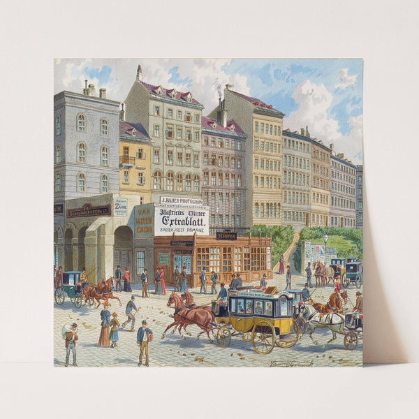 Das Schottentor und die Mölkerbastei in Wien by Franz Gerasch