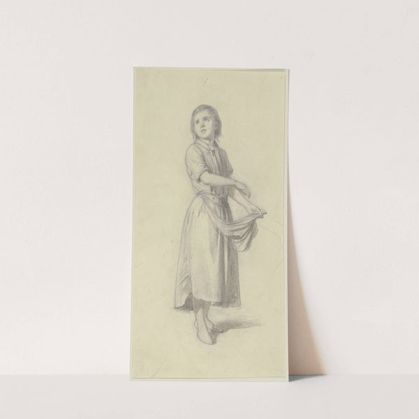 Das Tauben fütternde Mädchen (ca. 1855) by Jakob Becker