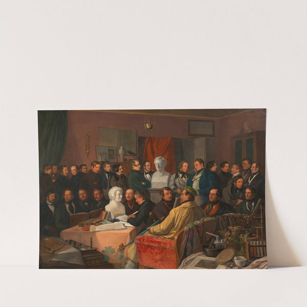 Das Treffen der Künstler- und Gelehrtengesellschaft 'Concordia' im Atelier des Malers Anton Ritter von Perger by Anton von Perger