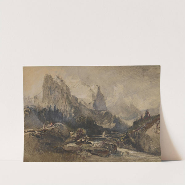 Das Wetterhorn im Berner Oberland by Alexandre Calame