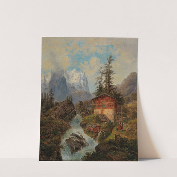 Das Wetterhorn in der Schweiz by Gustav Barbarini