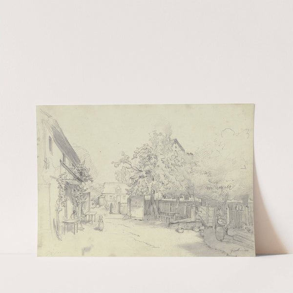 Das Wirtshaus Eberhardt bei Ginnheim by Jakob Fürchtegott Dielmann