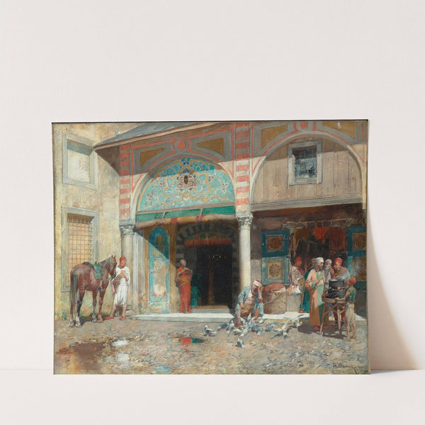 Davanti alla moschea by Alberto Pasini