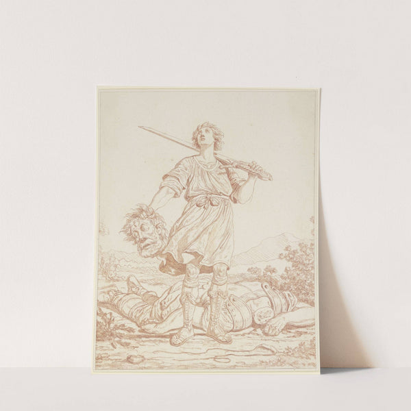 David als Sieger über den Riesen Goliath by Louis-Felix de La Rue