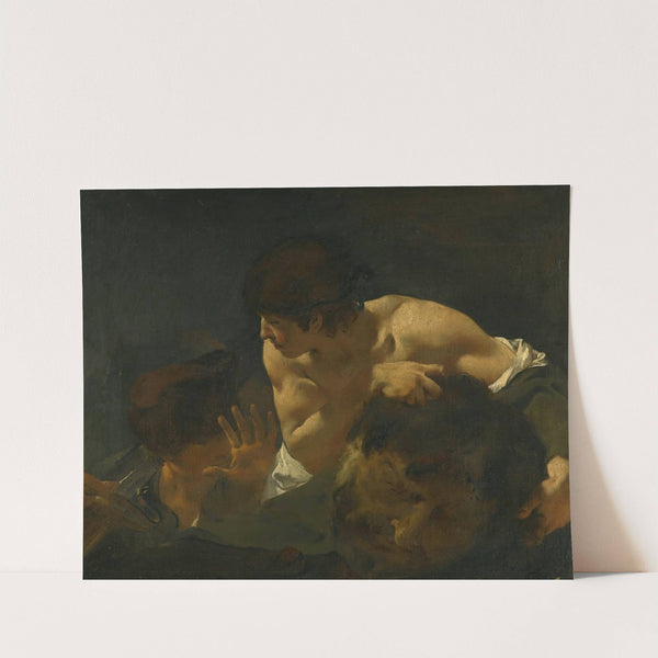 David And Goliath by Giovanni Battista Piazzetta