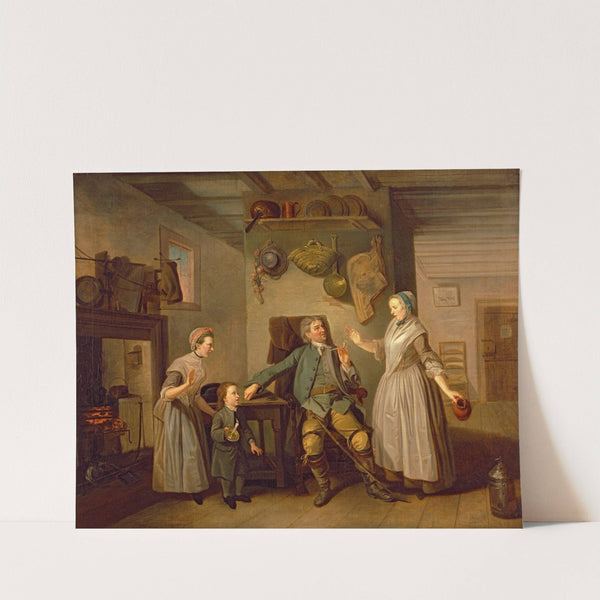 David Garrick and Mary Bradshaw in David Garrick's 'The Farmer's Return' by Johan Joseph Zoffany