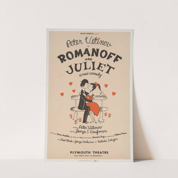 David Merrick presents Peter Ustinov in Romanoff and Juliet, a new comedy by Raymond Peynet