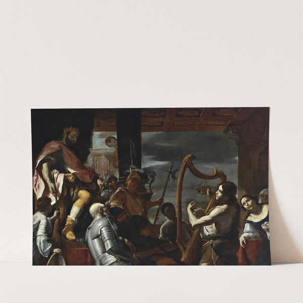 David Playing The Harp Before Saul by Mattia Preti