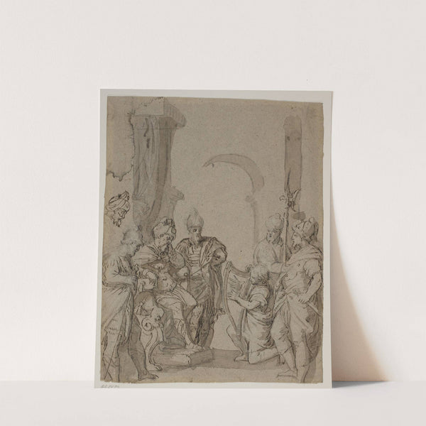 David plays the harp for King Saul by Carlo Caliari