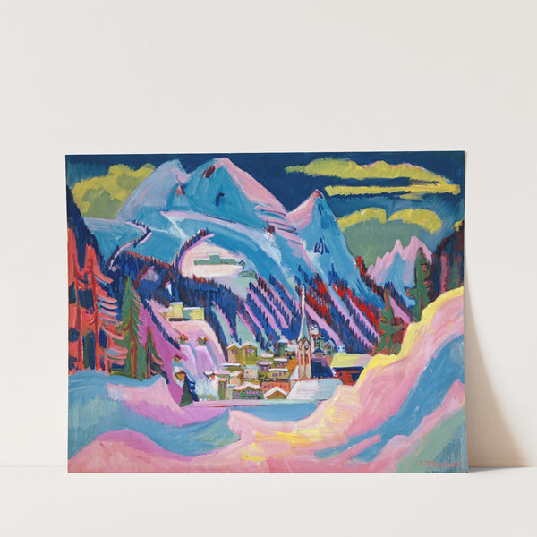 Davos in Winter. Davos in Snow (1923) by Ernst Ludwig Kirchner