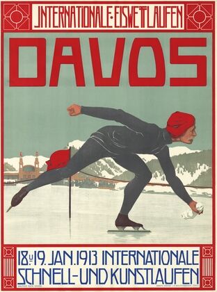 Davos – Internationale Eiswettlaufen, 18. u. 19. Januar 1913 Iinternationale Schnell- und Kunstlaufen (1913) — size preview