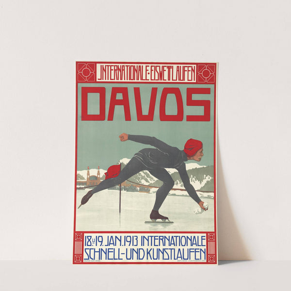 Davos – Internationale Eiswettlaufen, 18. u. 19. Januar 1913 Iinternationale Schnell- und Kunstlaufen (1913) by Walther Koch
