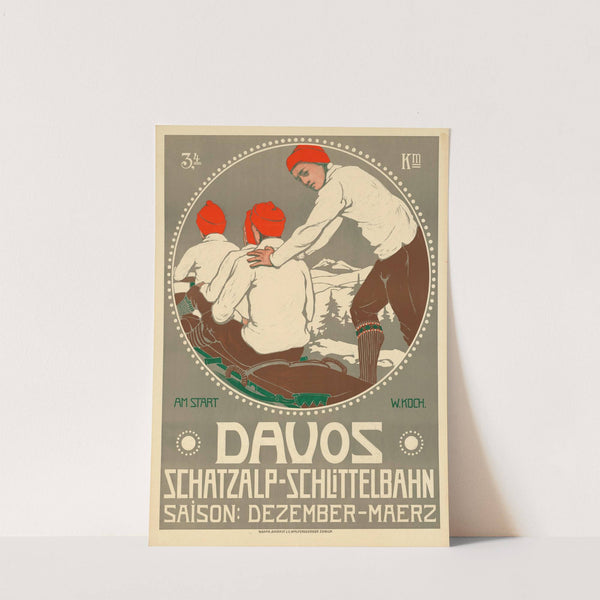 Davos Schatzalp Schlittelbahn (1908) by Walther Koch