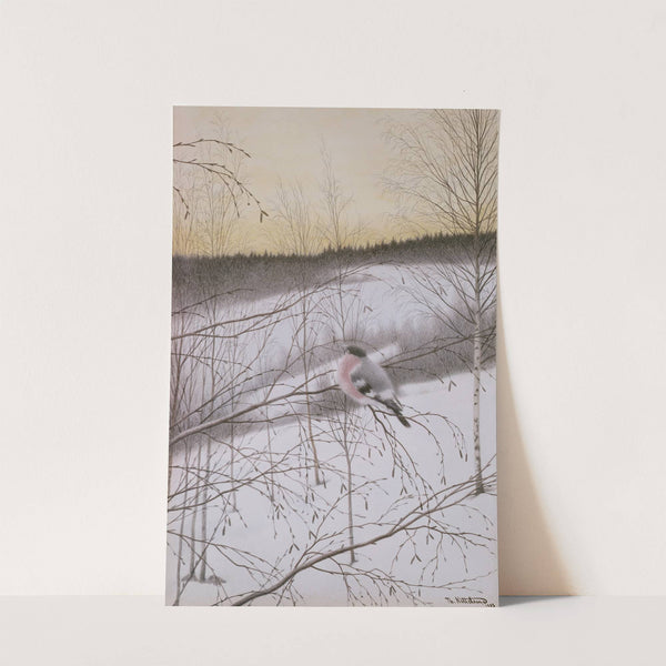 Dawn, Bullfinch by Theodor Kittelsen