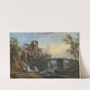 Dawn Landscape with Classical Ruins by Jean-Baptiste Lallemand