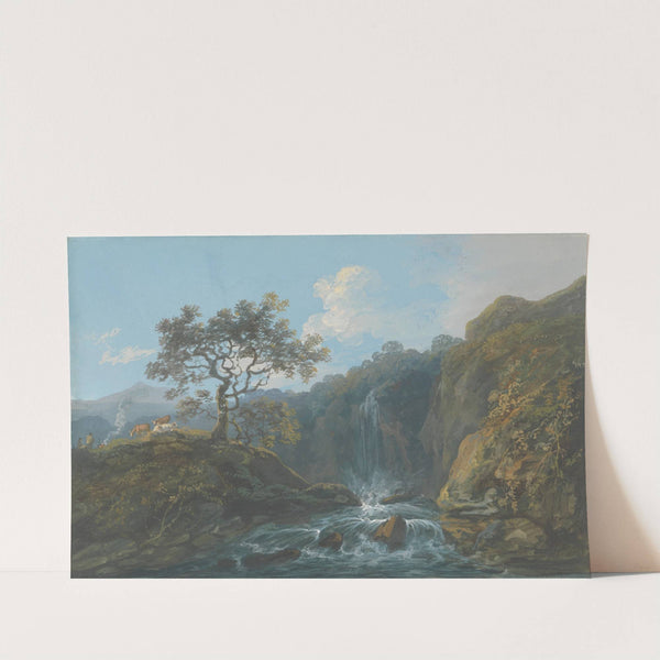 Day - Landscape with Rapids and Cattle by John Laporte