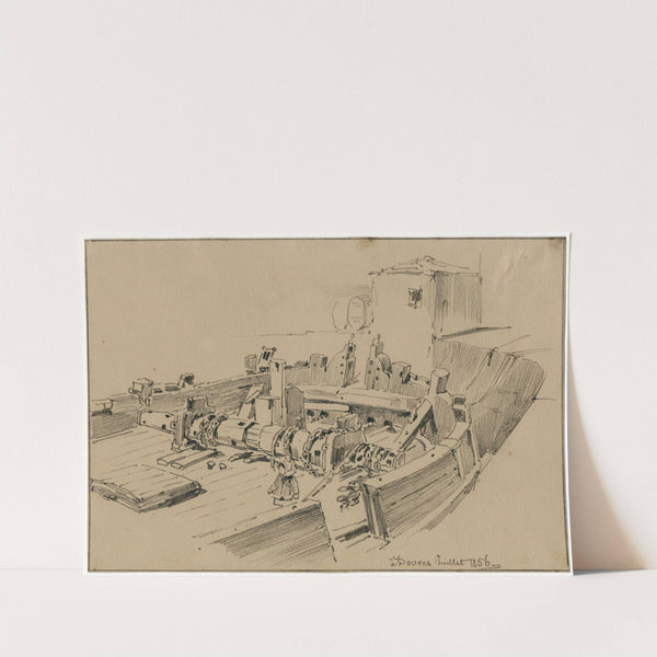 De ankerwinde van een oud zeevaartuig (1856) by Pieter van Loon