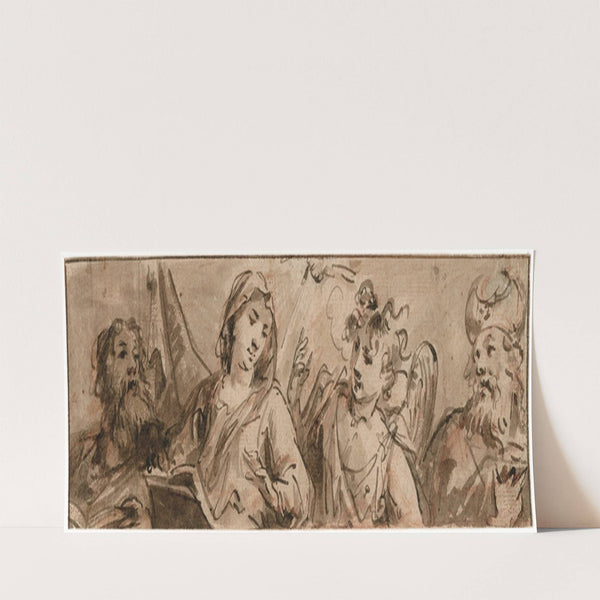 De Annunciatie aan Maria met twee patriarchen by Jacob de Wit