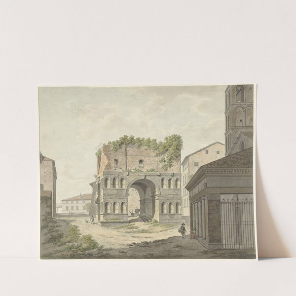 De boog van Janus quadrifons en een deel van de S. Giorgio in Velabro te Rome by Daniël Dupré