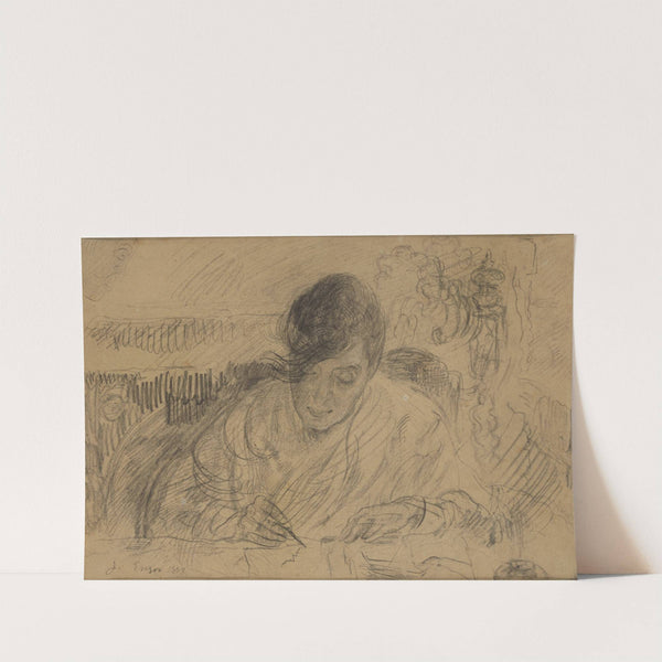 De briefschrijfster (Ensors zuster) by James Ensor
