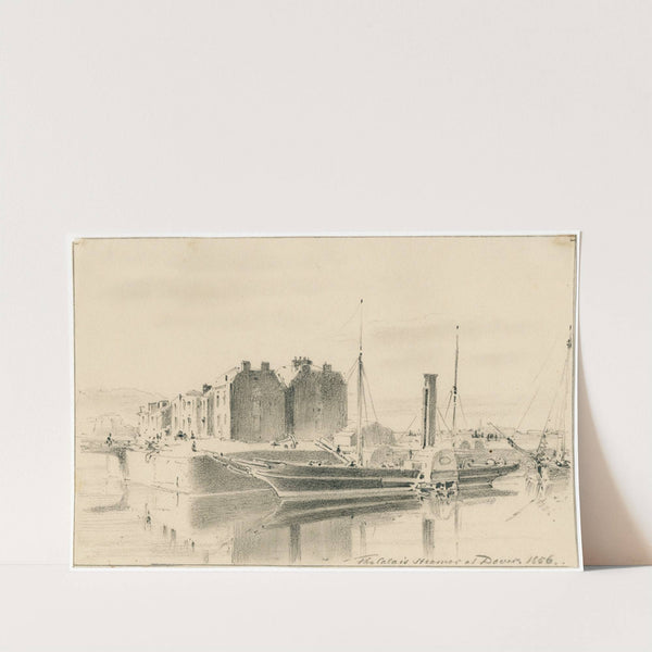 De Calais-Dover stoomboot aan de kade te Dover (1856) by Pieter van Loon