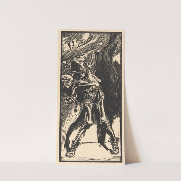 De Dood als harlekijn, bilboquet spelend (1881-1934) by Johannes Josephus Aarts