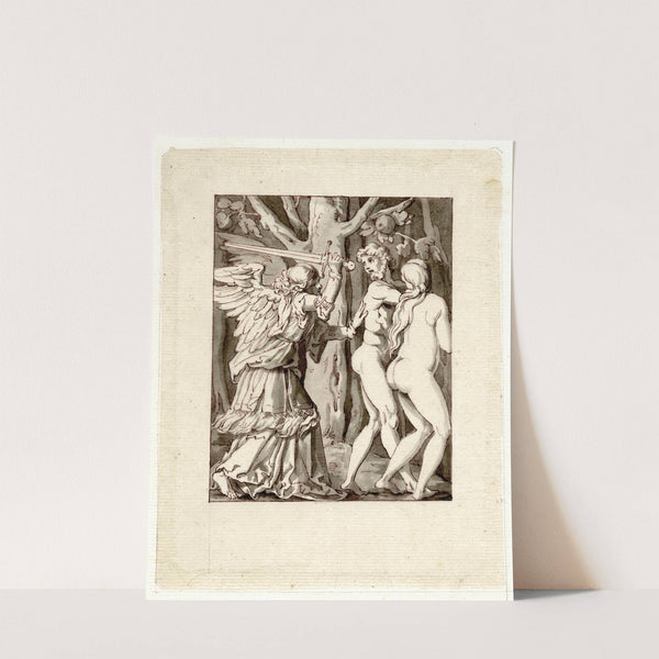 De engel verdijft Adam en Eva uit h. paradijs by David Humbert de Superville