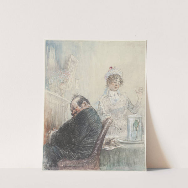 De grijsaard en de kikker by Charles-Lucien Léandre