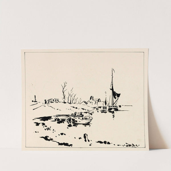 De haven en de Grote Kerk te Veere (1883) by Johannes Frederik Engelbert ten Klooster