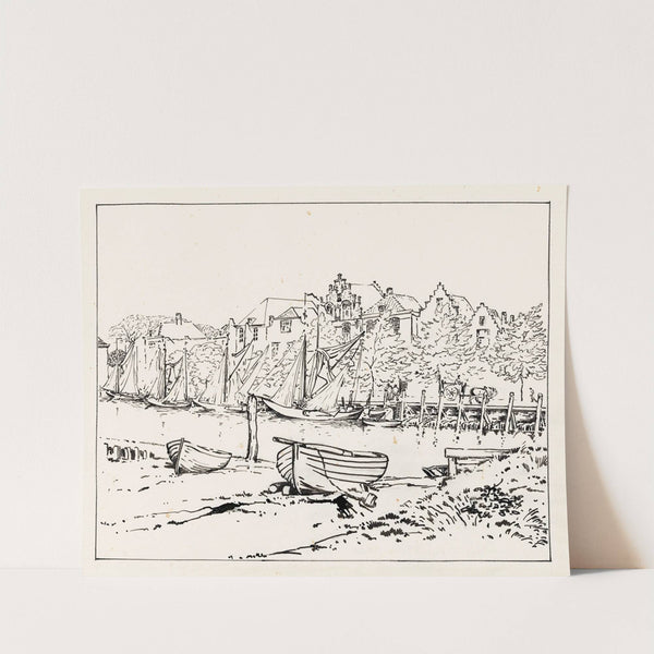 De haven te Veere (1883) by Johannes Frederik Engelbert ten Klooster