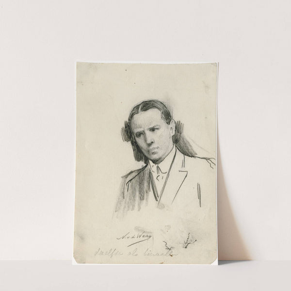 De heer Schlüter, afslager bij Mensing by Nicolaas van der Waay