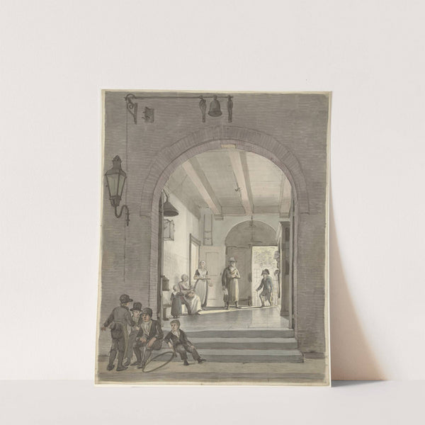 De ingang van het Diaconie- en bestedelingenhuis der Evangelisch Lutherse Gemeente op de Nieuwe Keizersgracht by Johannes Jelgerhuis