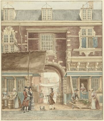 De Kleine Vispoort op de Vijgendam met een doorkijk naar de Vismarkt