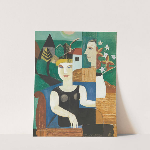 De kunstenaar en zijn vrouw bij maanlicht by Gustave De Smet