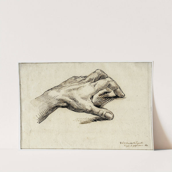 De linkerhand van Humbert, rustend op een ondergrond by David Humbert de Superville