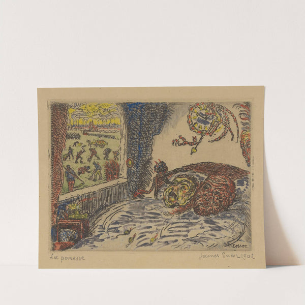 De luiheid by James Ensor