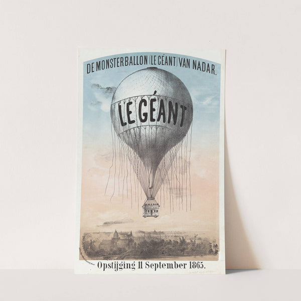 De Monsterballon (Le Géant) van Nadar. Opstijging 11 September 1865 by Morriën & Amand